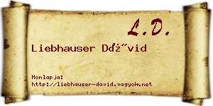Liebhauser Dávid névjegykártya