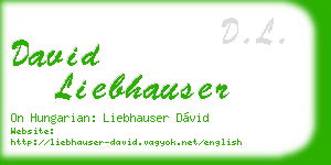 david liebhauser business card